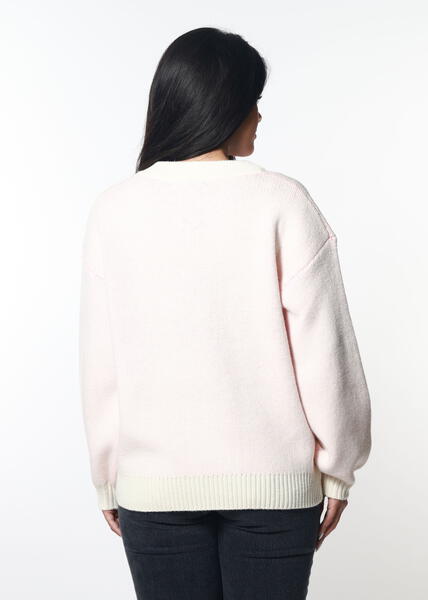 Midwest Script White Oversized Sweater