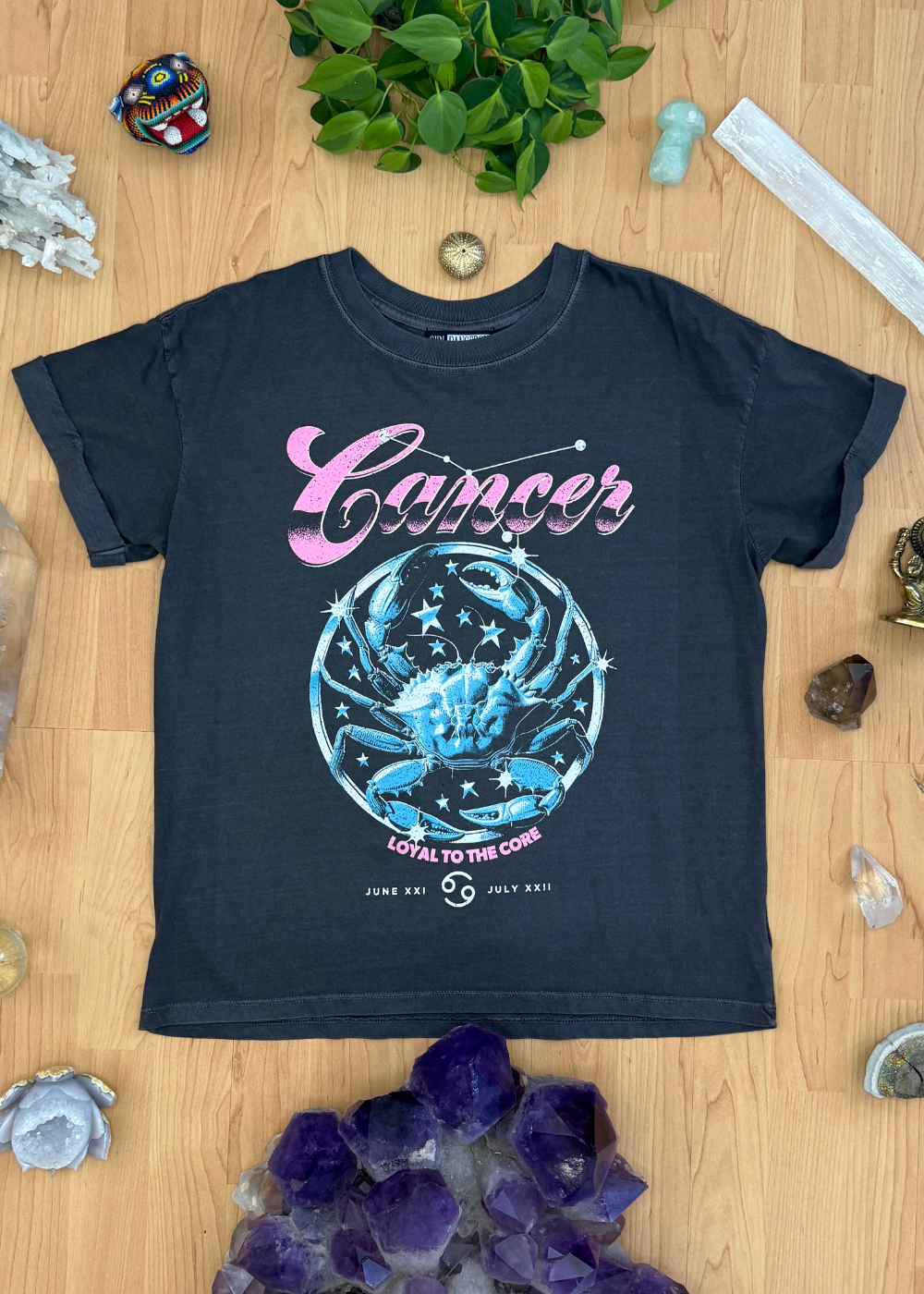 Cancer Reunion Tour Vintage Black Boyfriend Tee