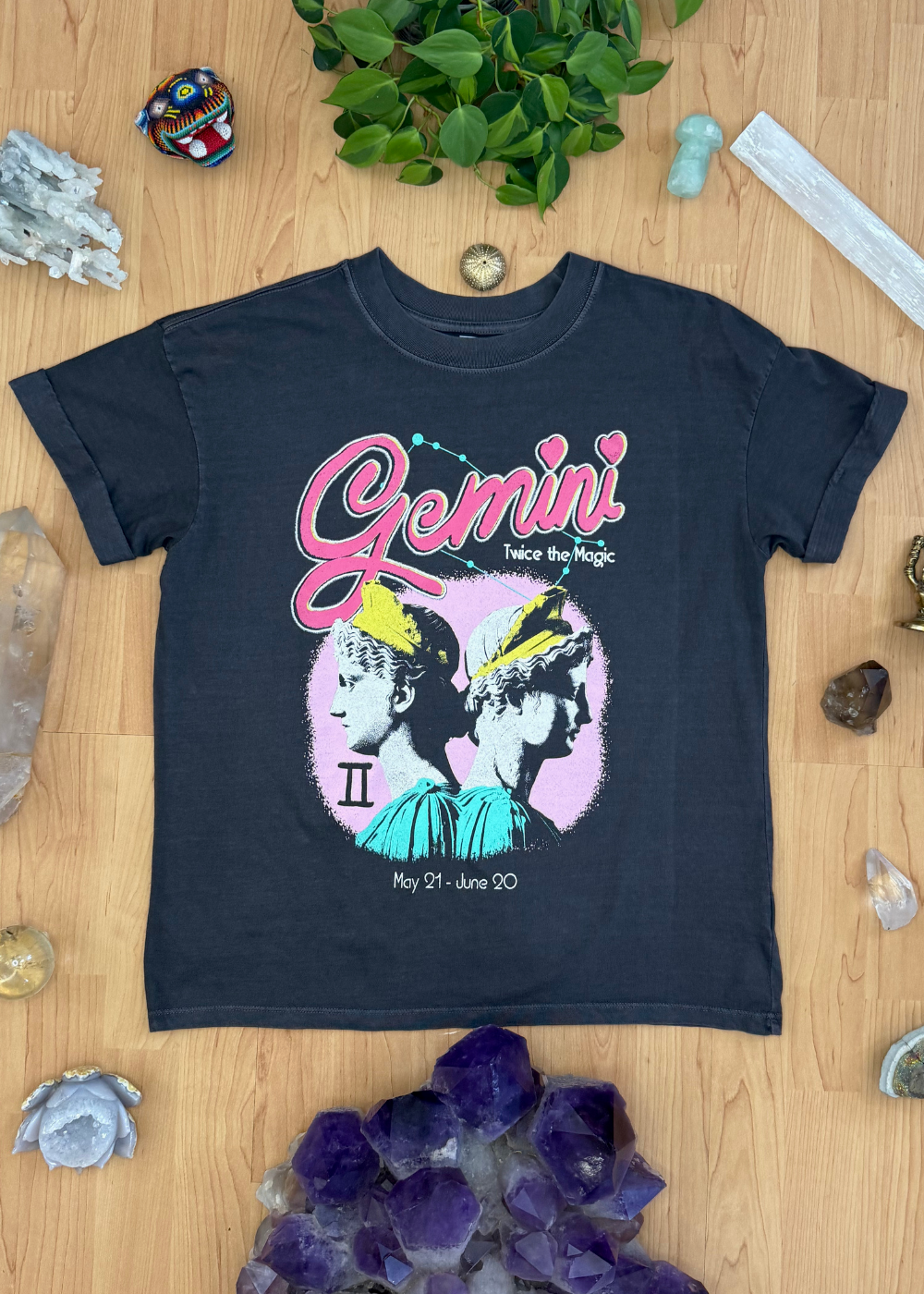 Gemini Reunion Tour Vintage Black Boyfriend Tee