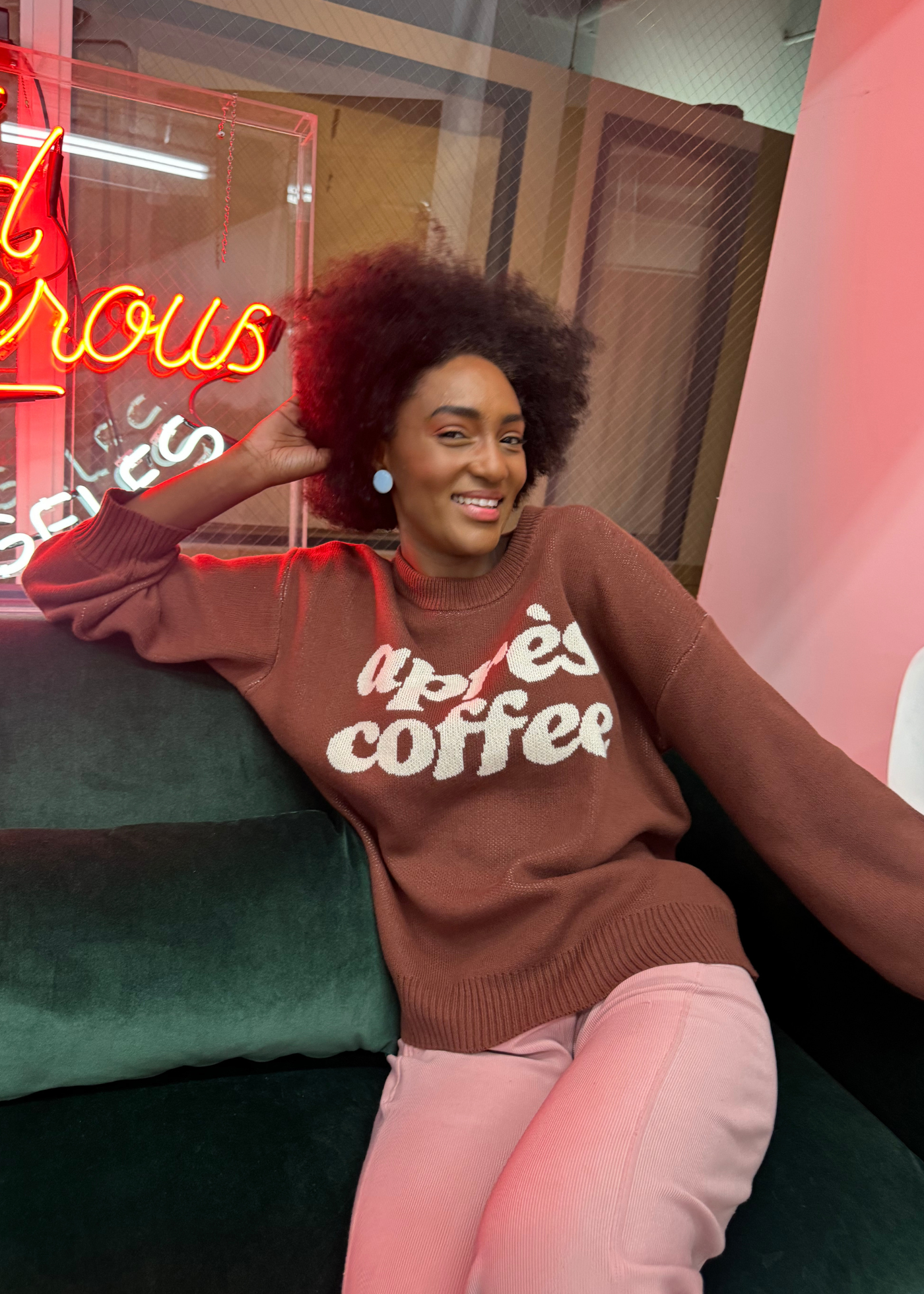 Après Coffee Chocolate Brown Oversized Sweater
