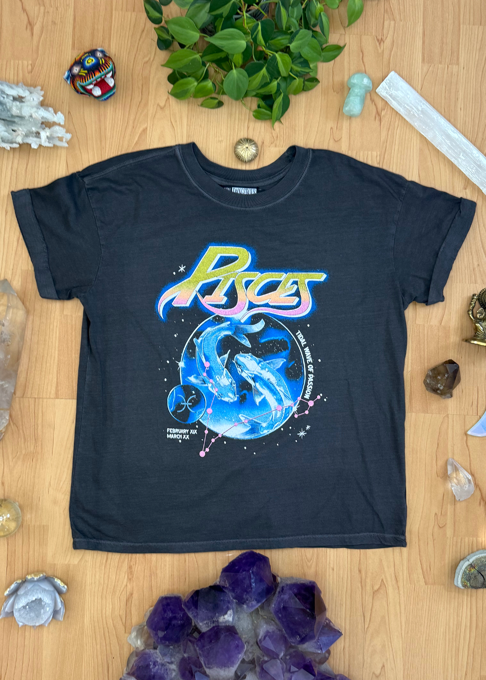 Pisces Reunion Tour Vintage Black Boyfriend Tee