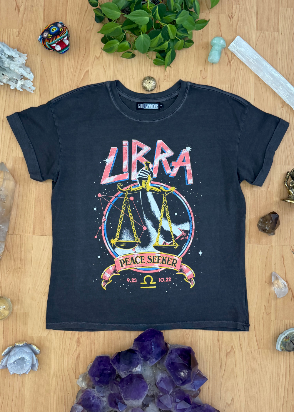 Libra Reunion Tour Vintage Black Boyfriend Tee