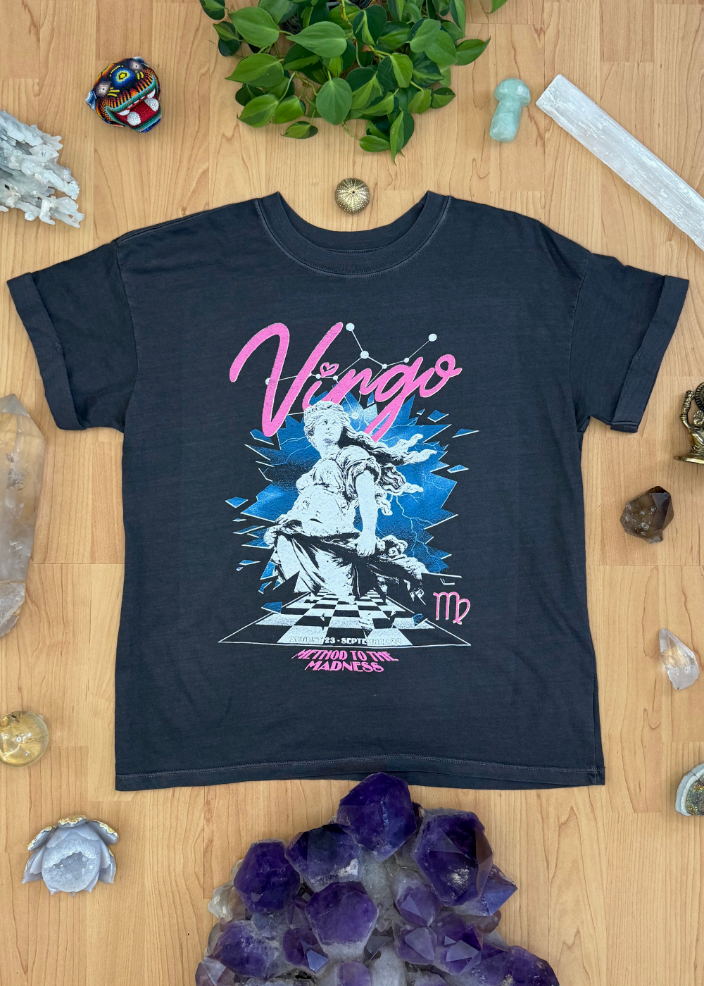 Virgo Reunion Tour Vintage Black Boyfriend Tee