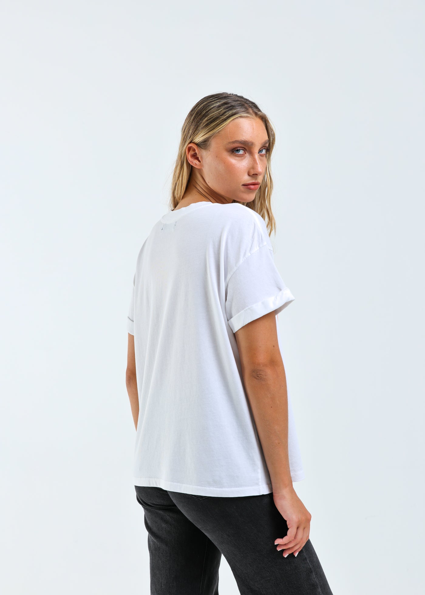 Aries Cosmic Zodiac Vintage White Boyfriend Tee