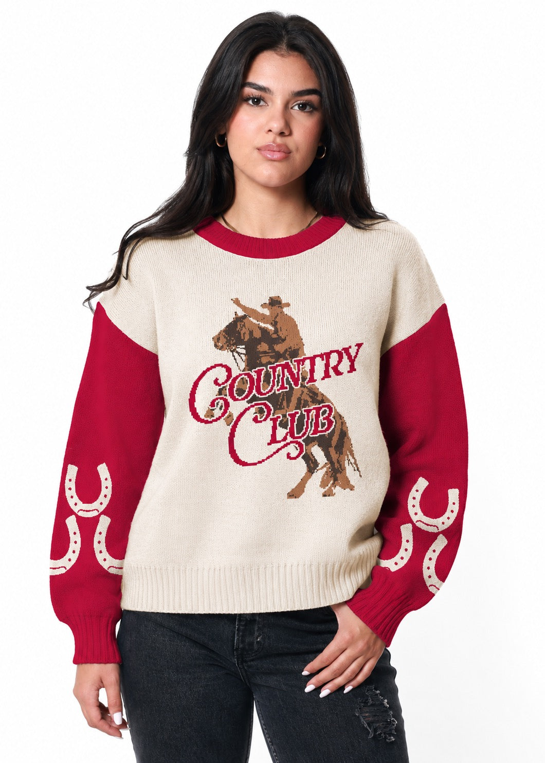 Country Club Off White Oversized Sweater