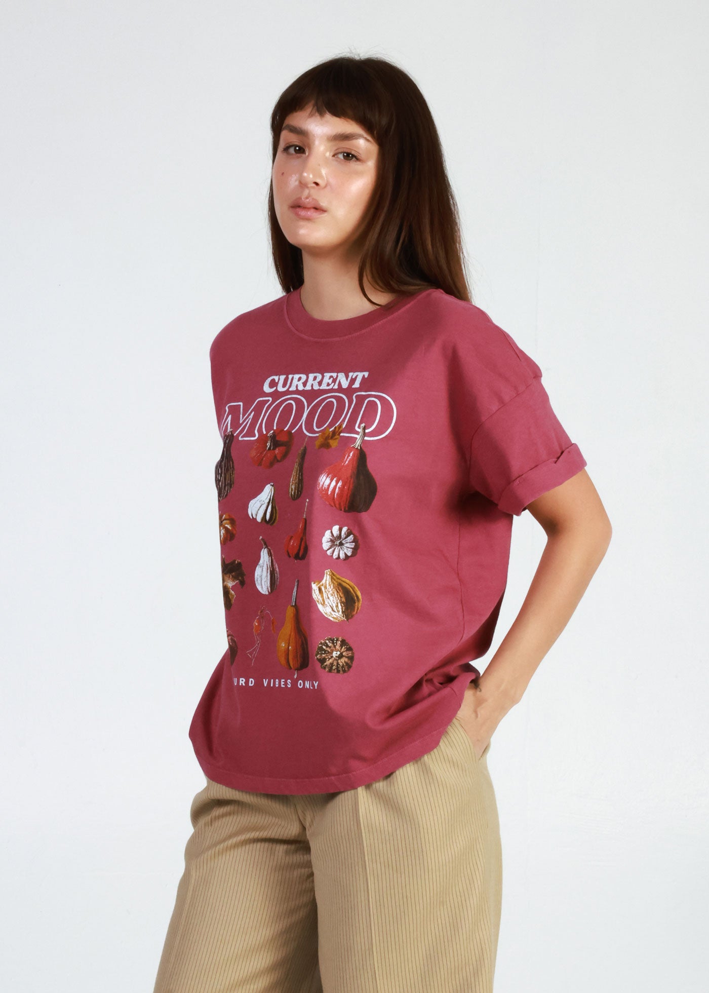 Current Mood Dusty Rose Boyfriend Tee