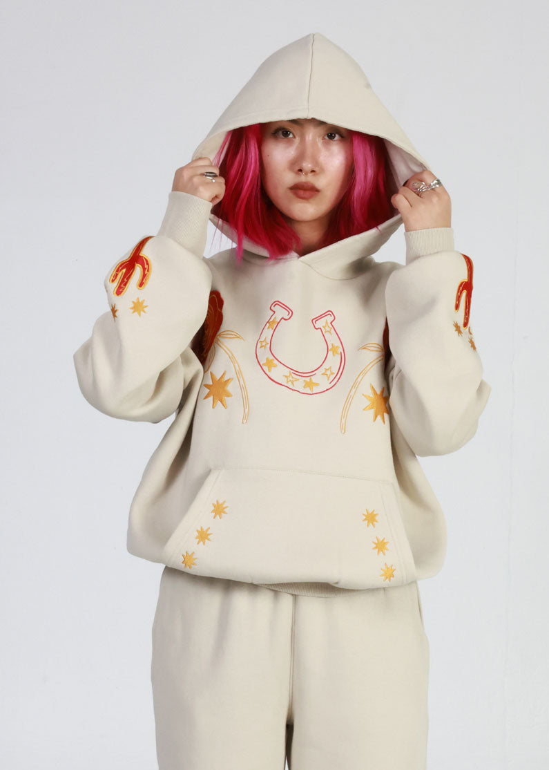 Nudie Suit Bone Oversized Hoodie