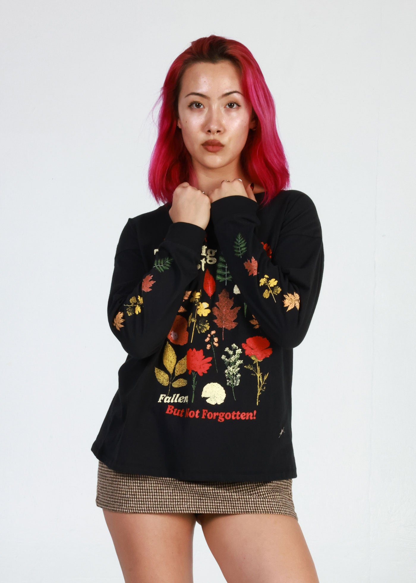 Harvest Trading Post Faded Black Long Sleeve Crewneck Tee