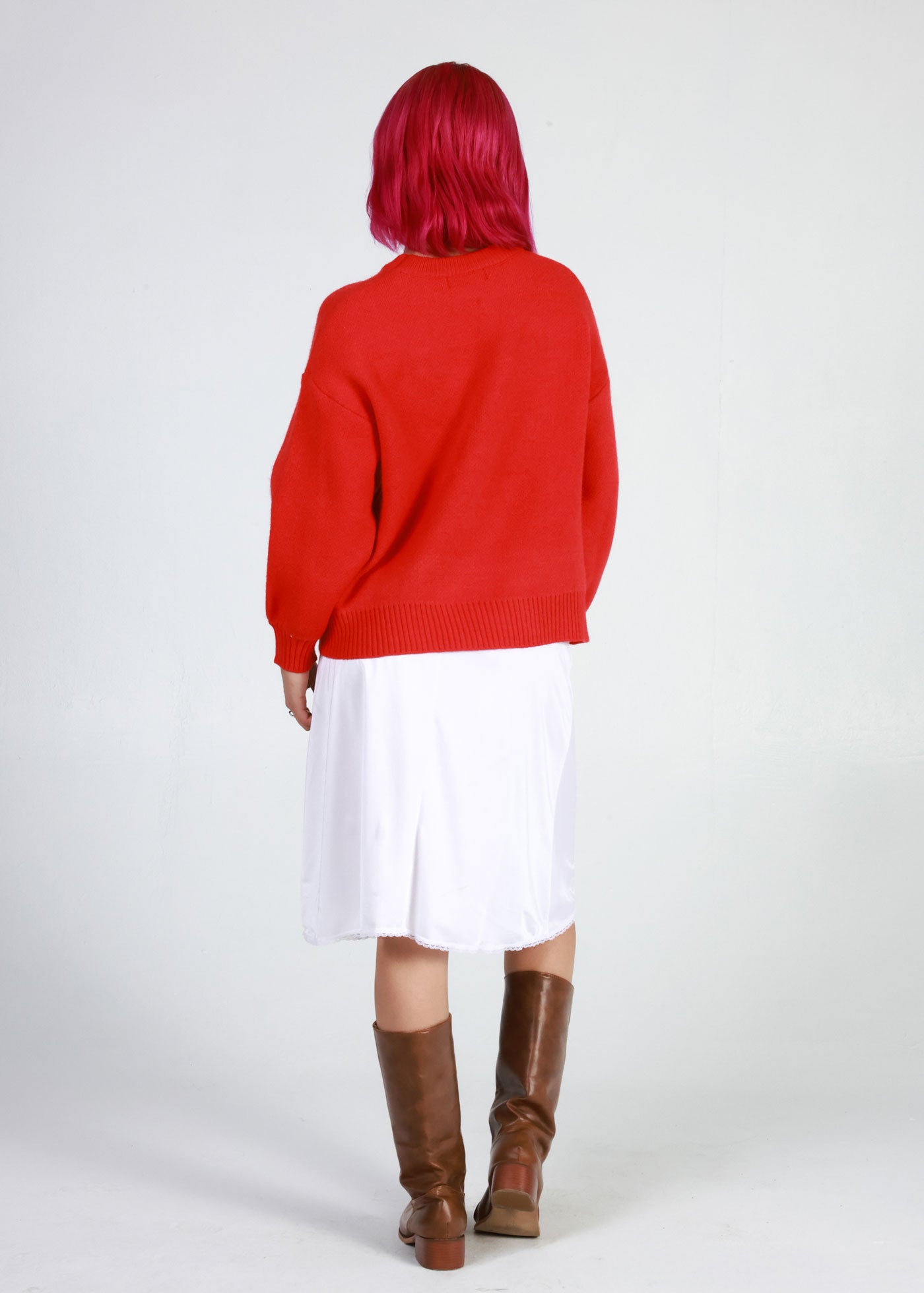 Holiday Spirits Red Oversized Sweater