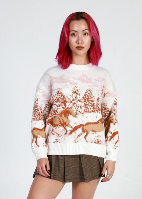 Wild Horses Light Pink Oversized Sweater