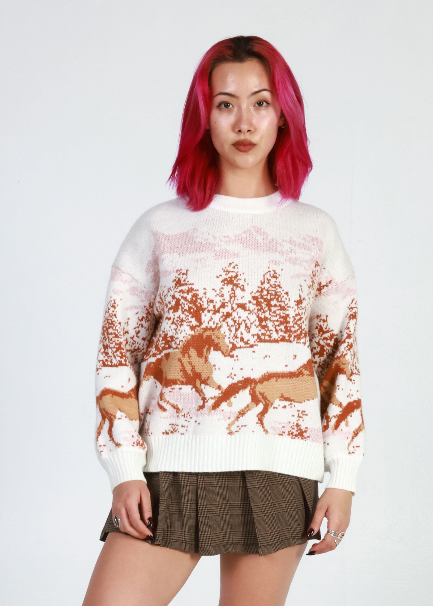 Wild Horses Light Pink Oversized Sweater