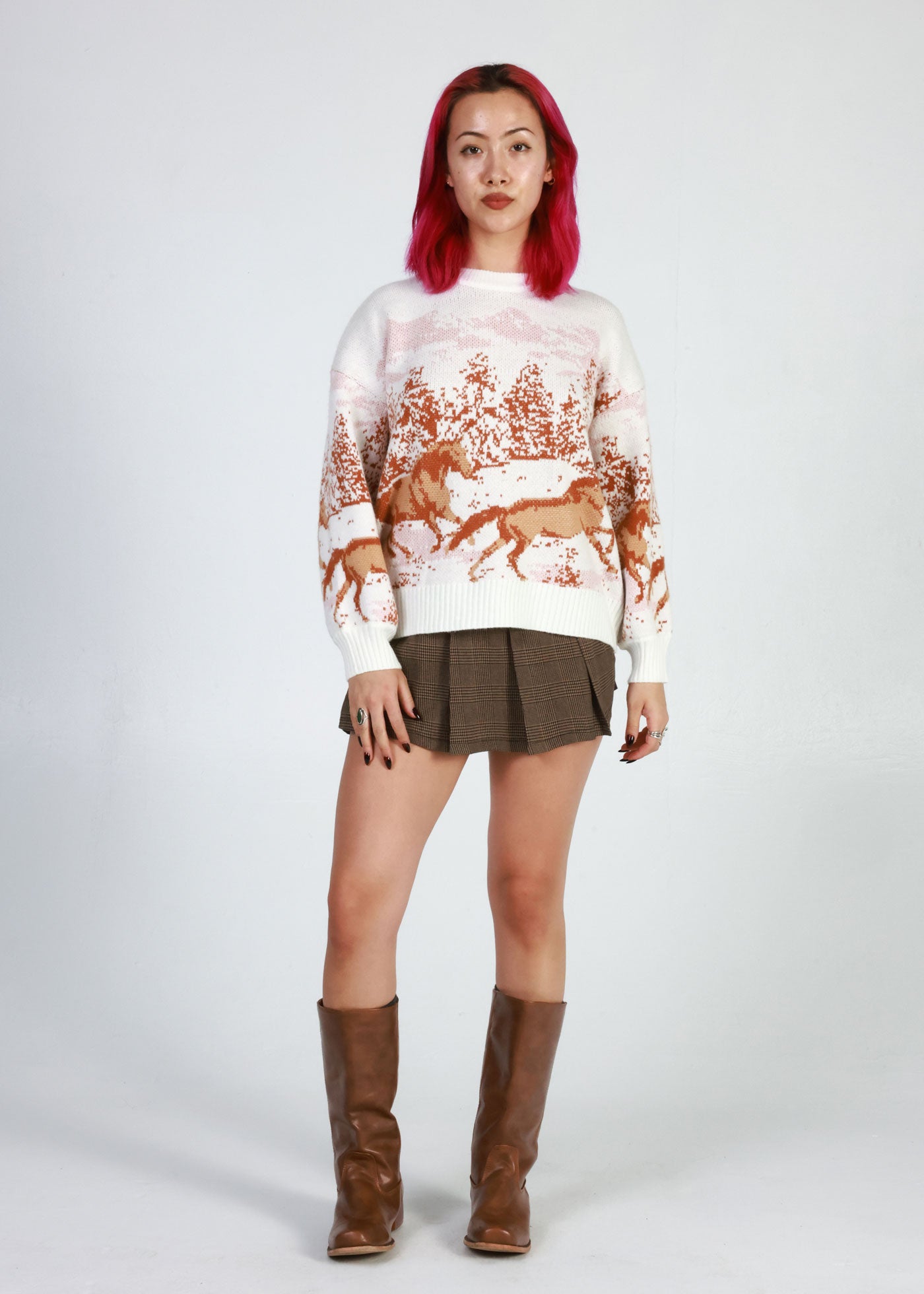 Wild Horses Light Pink Oversized Sweater