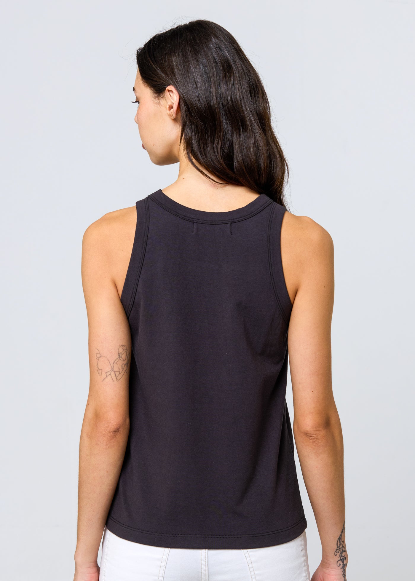 Howdy Black High Neck Tank