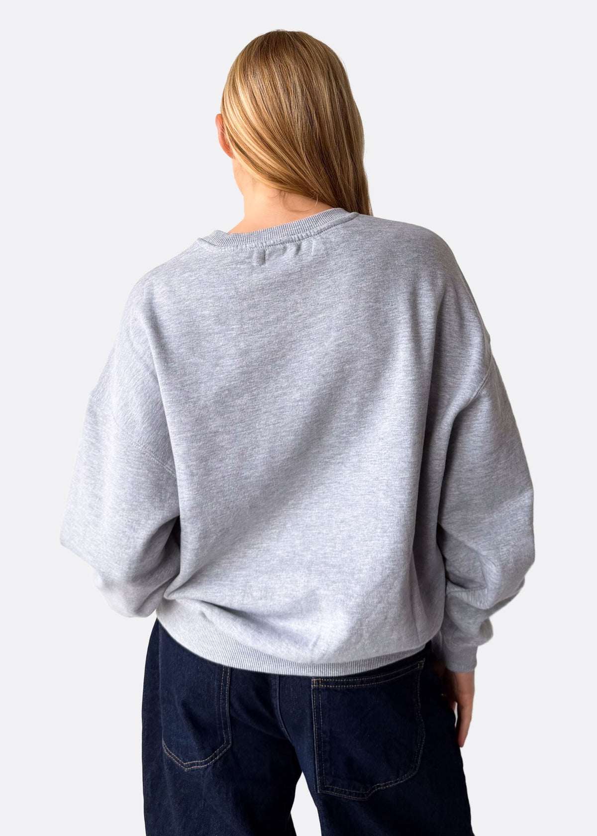 Kindness Heather Grey Oversized Crewneck Sweatshirt