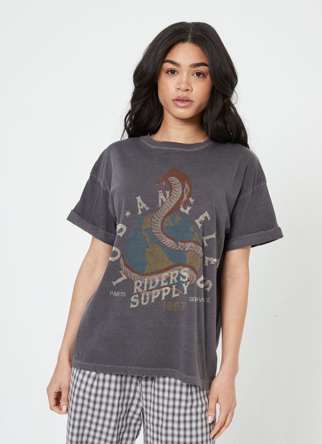 Los Angeles Riders Supply Black Boyfriend Tee