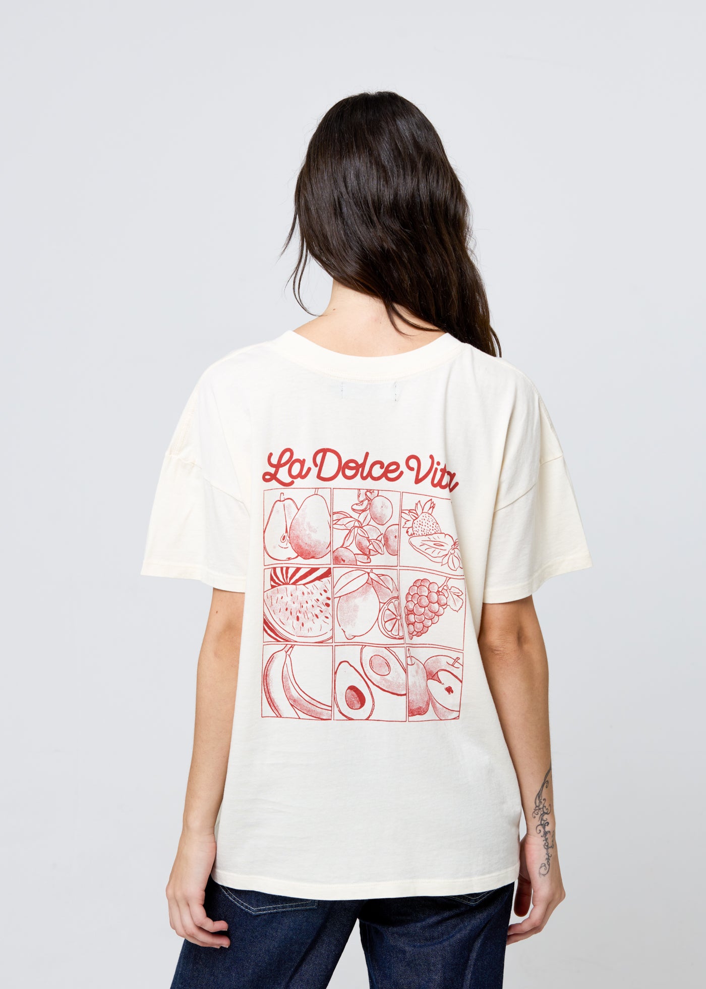 La Dolce Vita Off White Oversized Tee