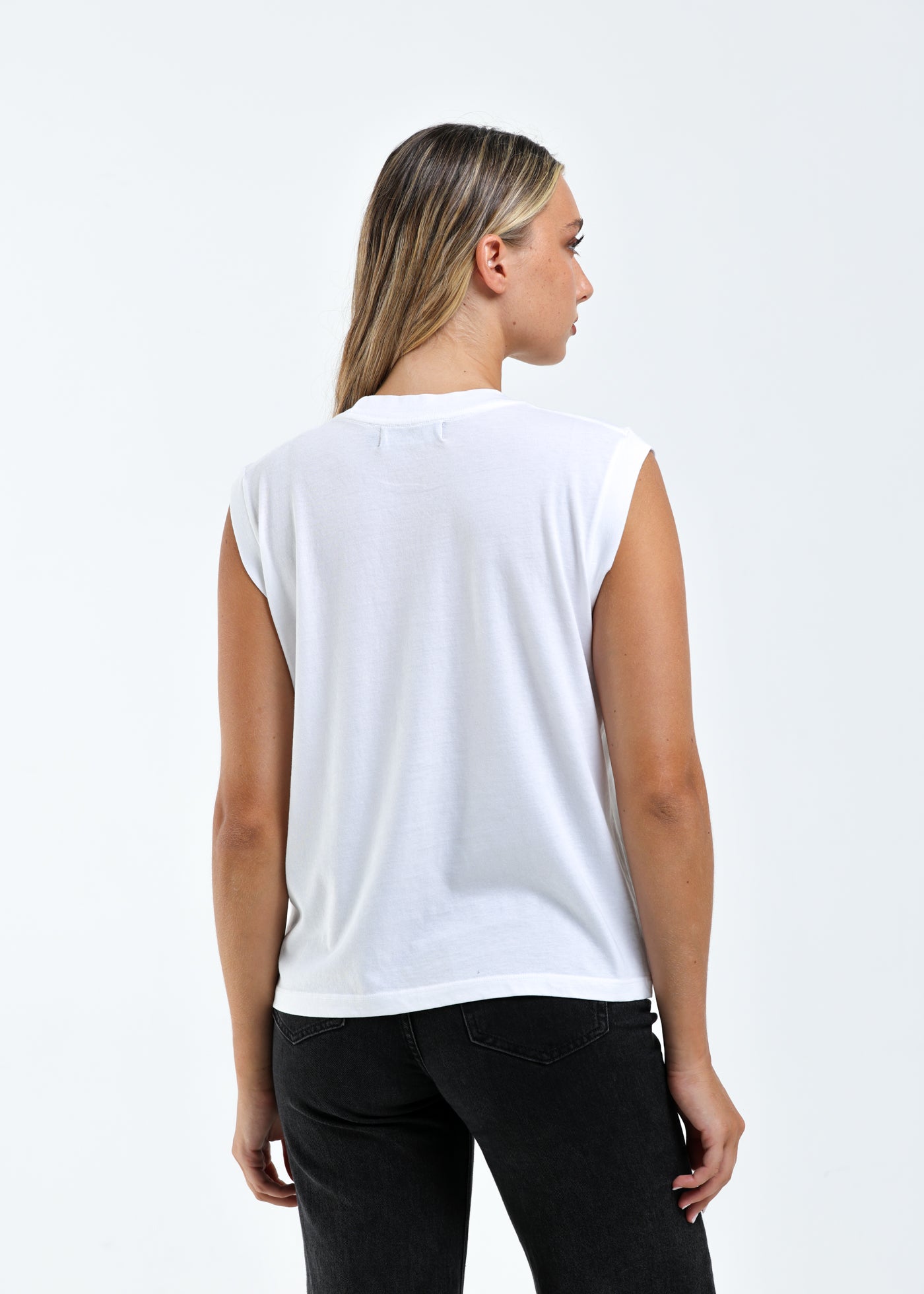 Orange Crush Club Vintage White Moto Tee