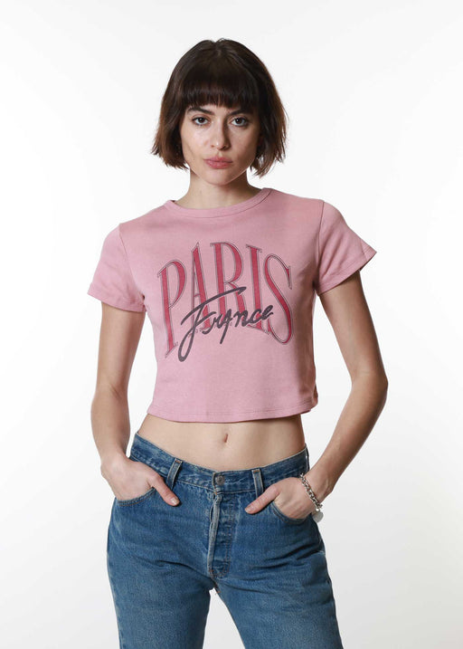 Paris France Dusty Pink Baby Tee