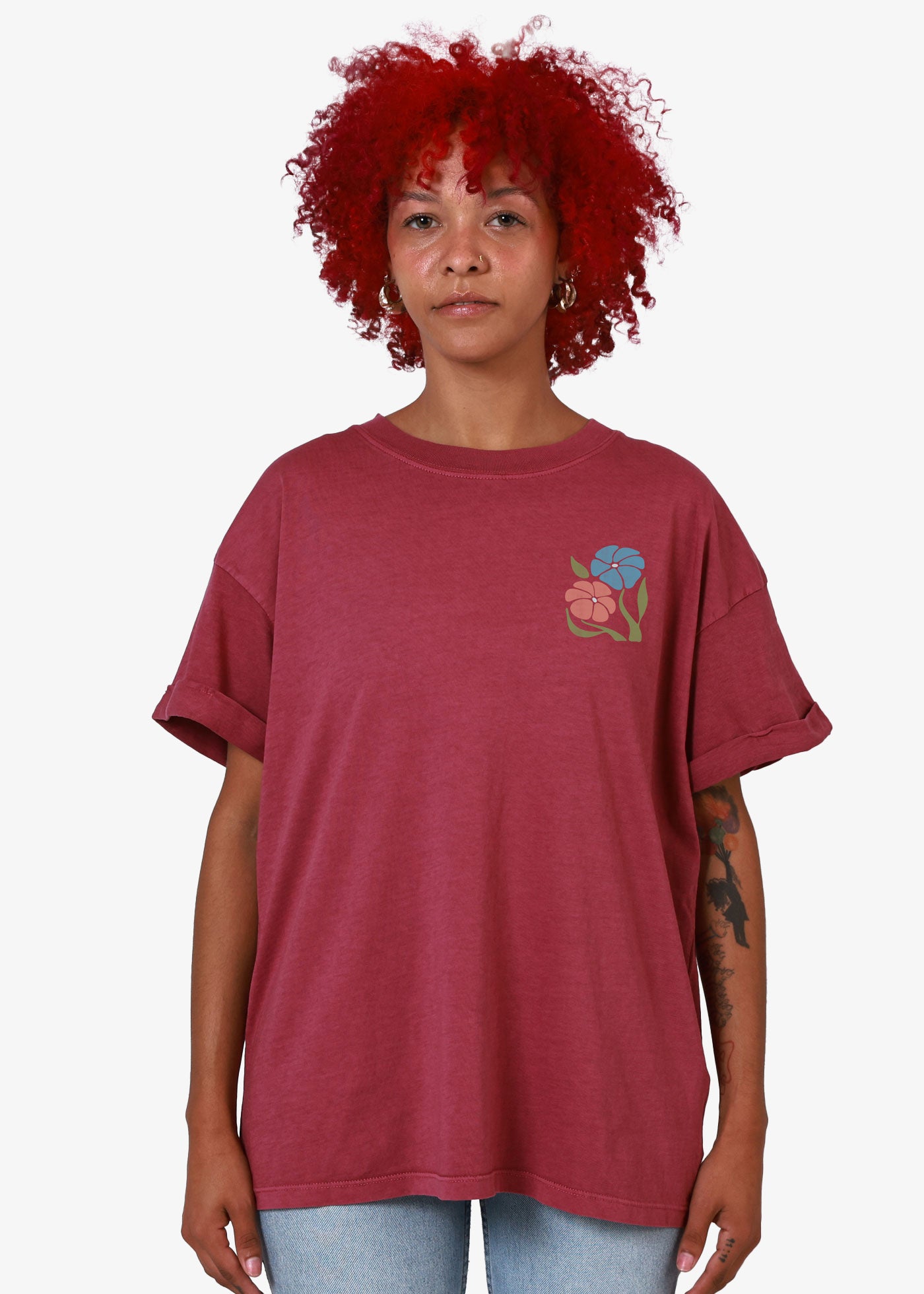 Plant Good Seeds Dusty Rose Boyfriend Tee