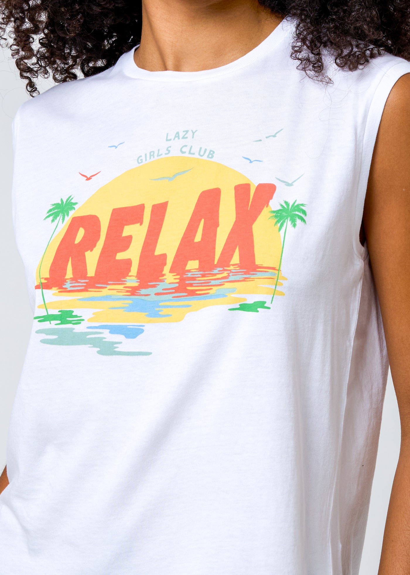 Relax Vintage White Moto Tee