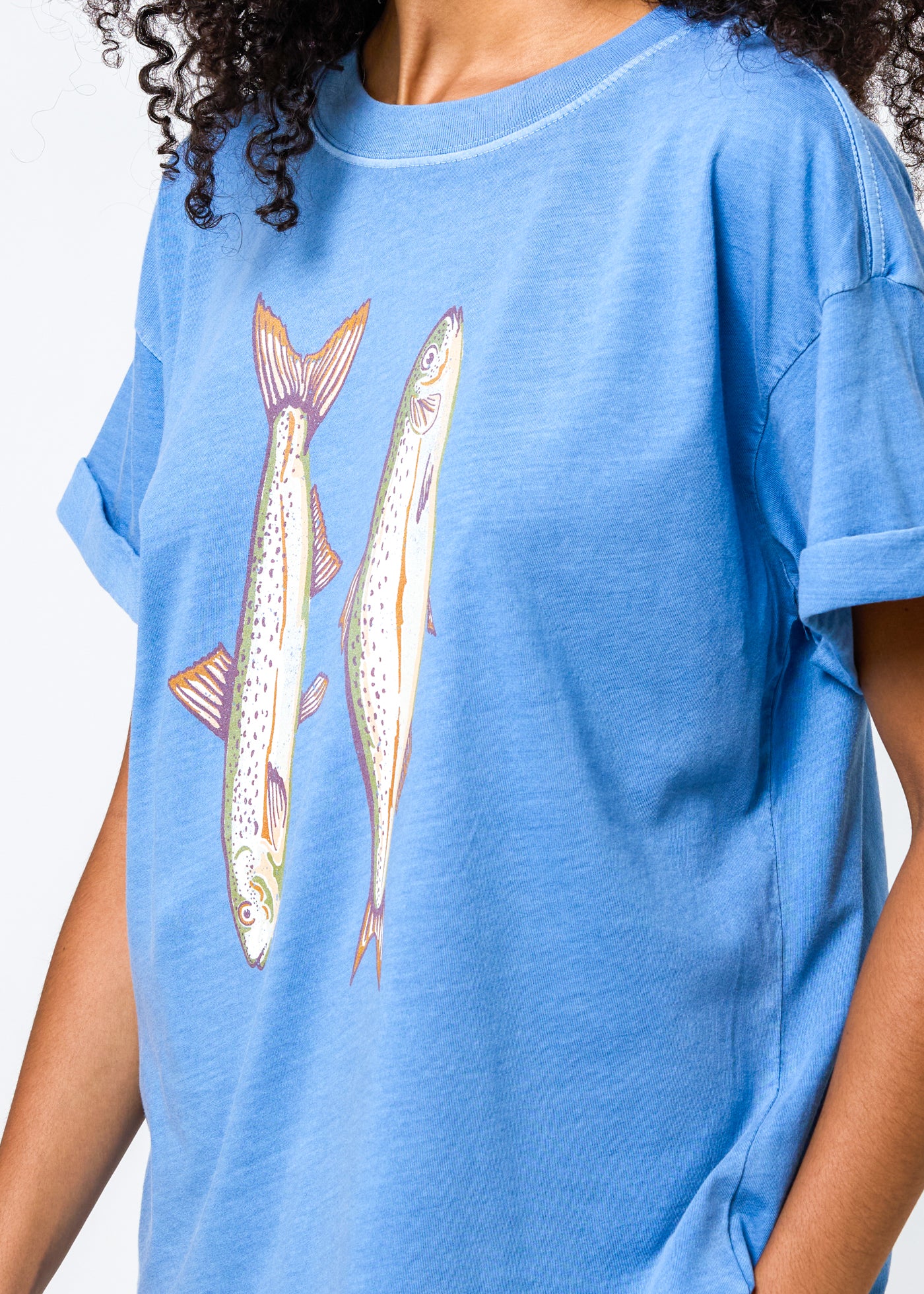 Sardines Denim Blue Boyfriend Tee