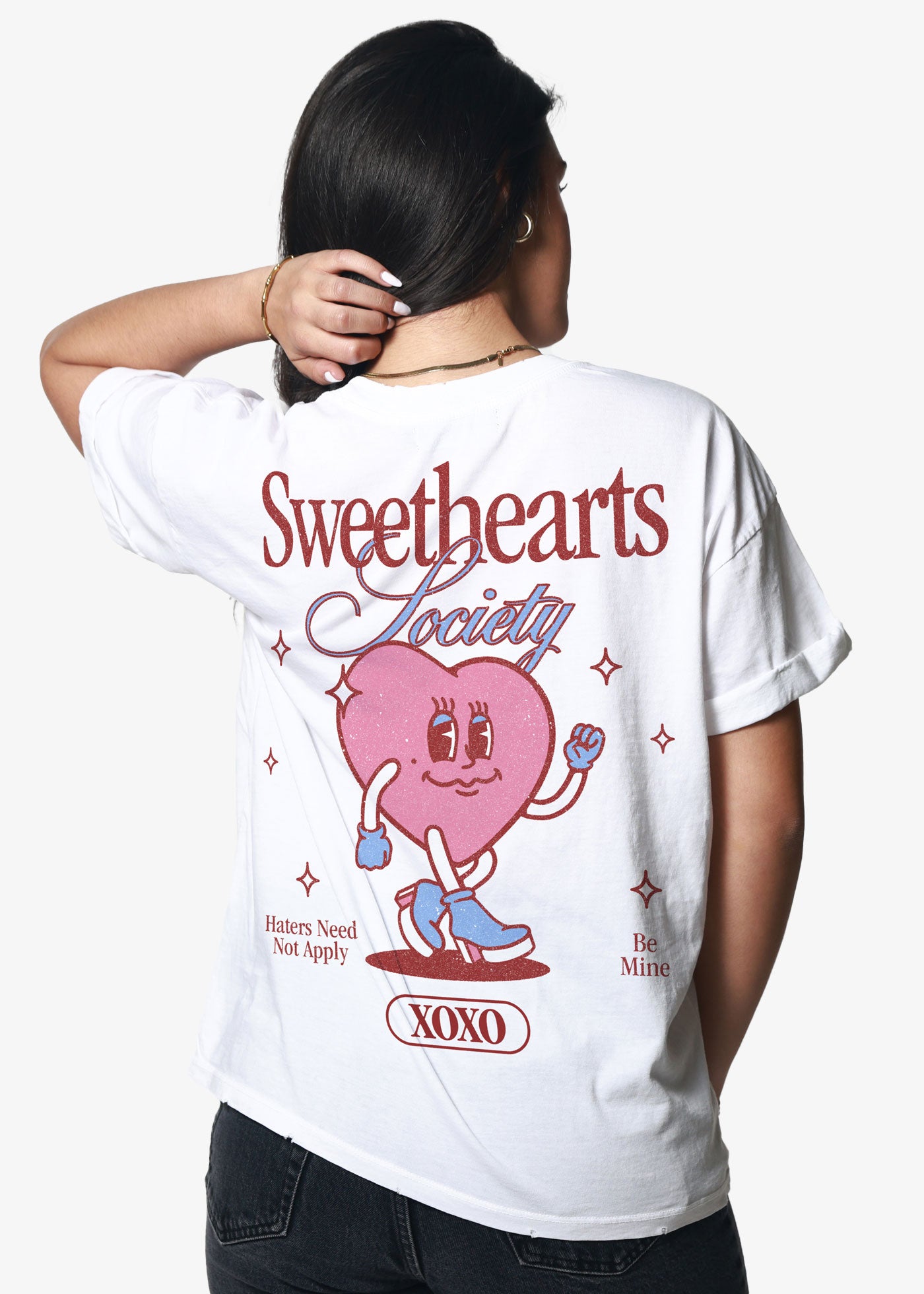 Sweetheart Society Vintage White Boyfriend Tee