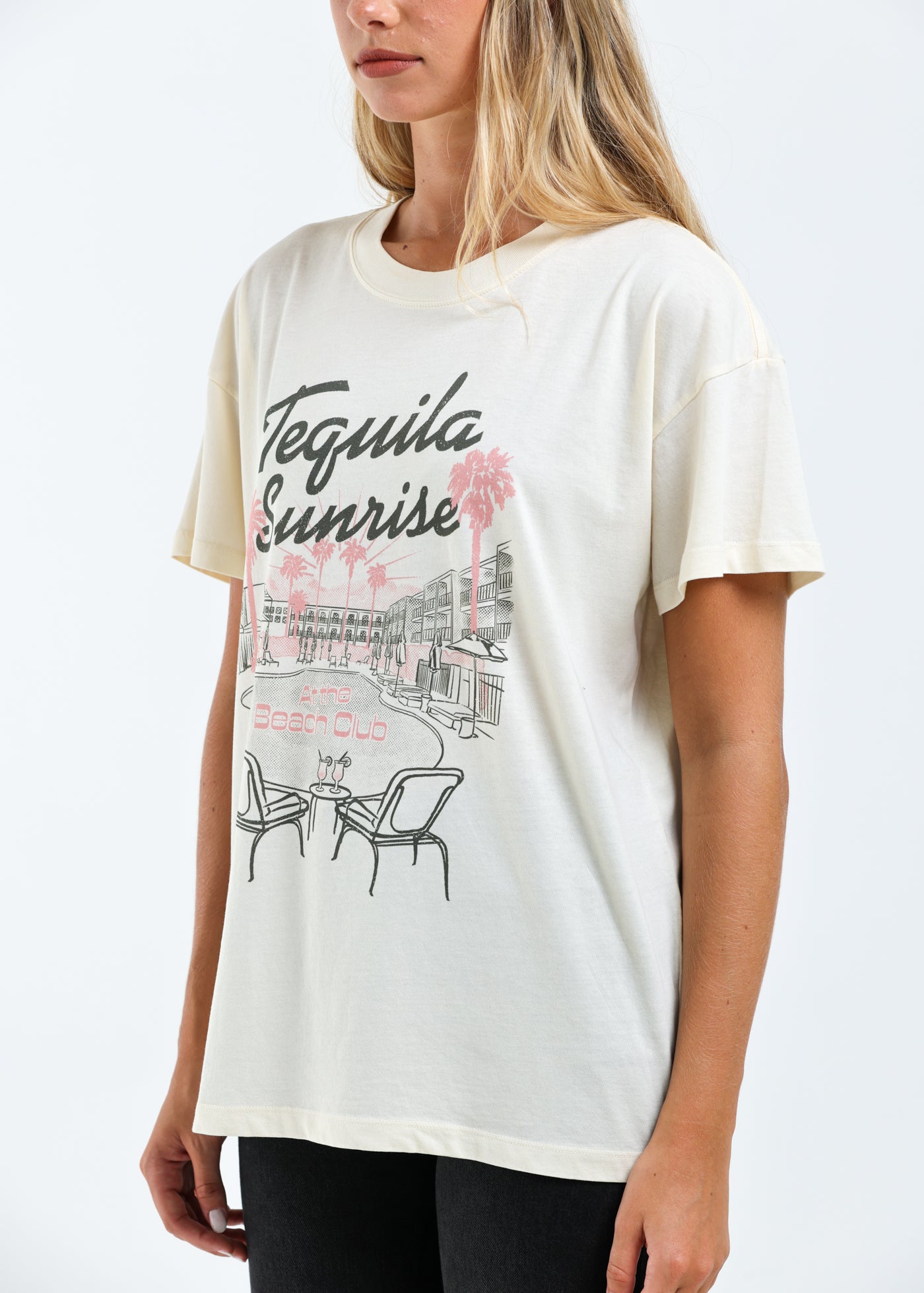 Tequila Sunrise Off White Oversized Tee