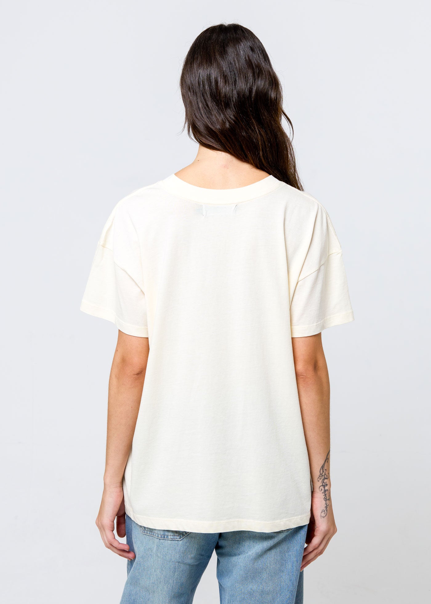 The World Needs Moms Off White Oversized Tee