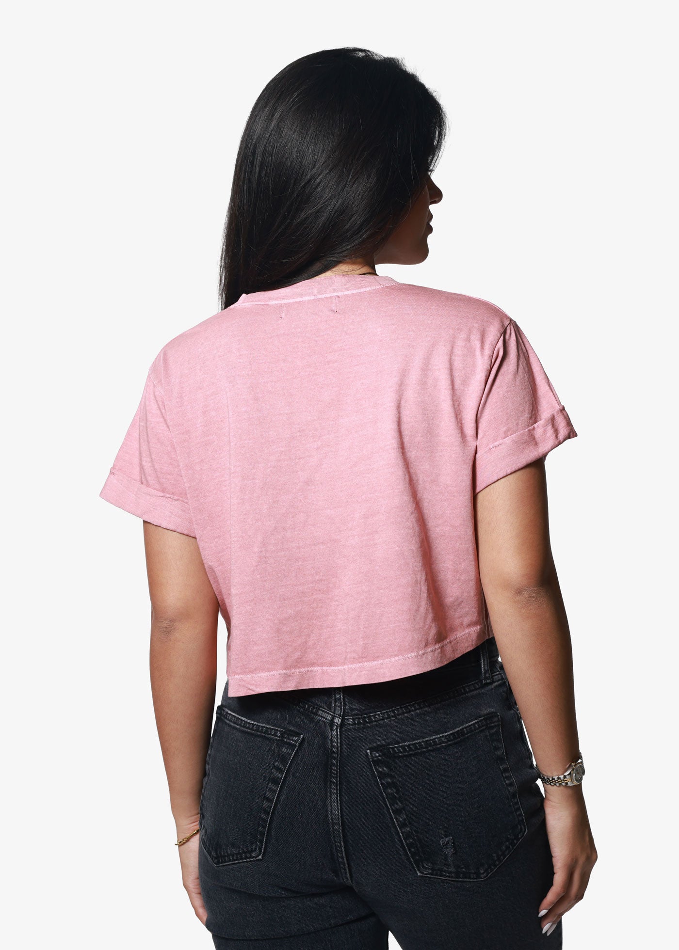 Wild Hearts Duty Pink Cropped Boyfriend Tee