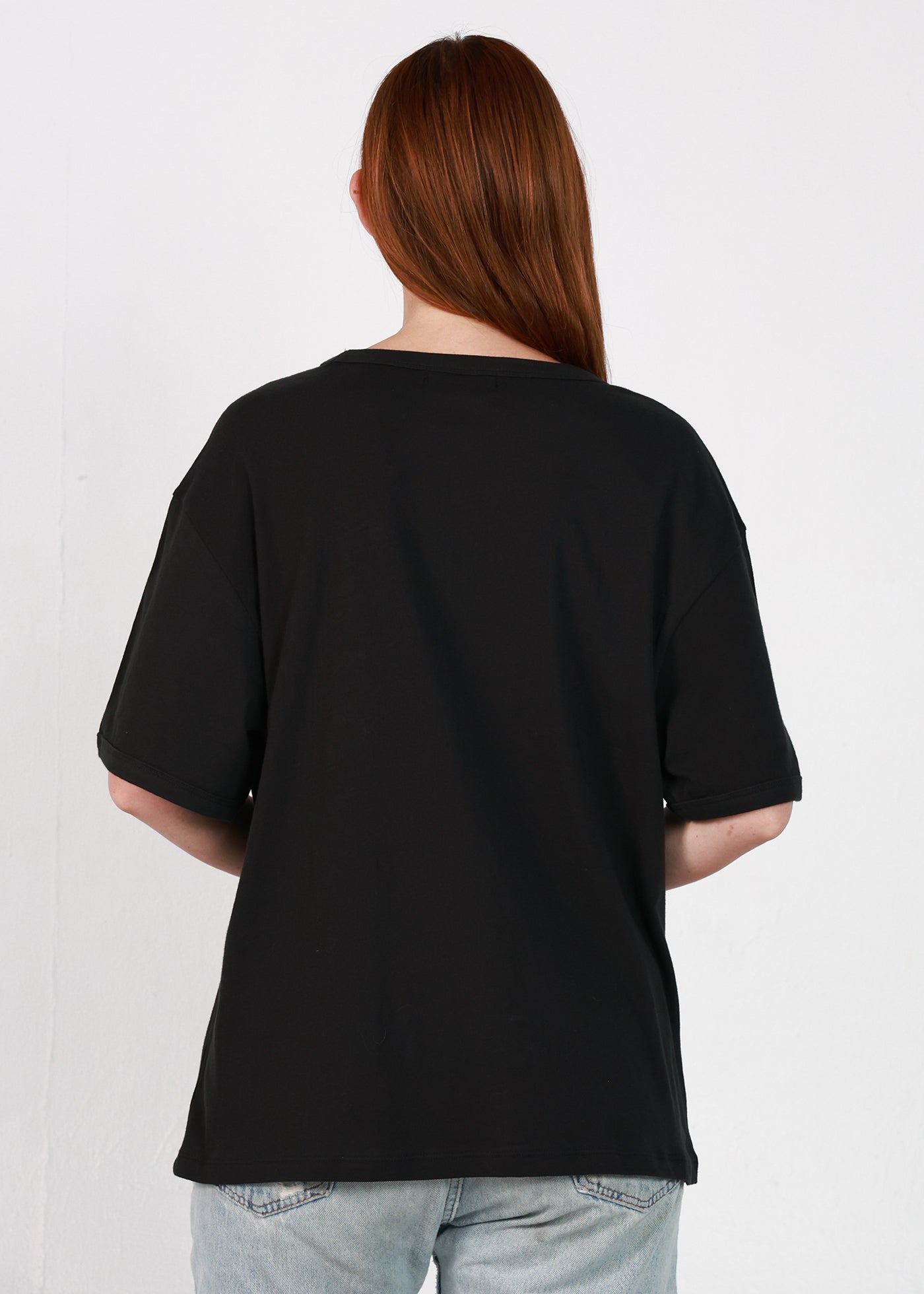Yosemite Sun Black Relaxed Fit Two Stripe Ringer Tee