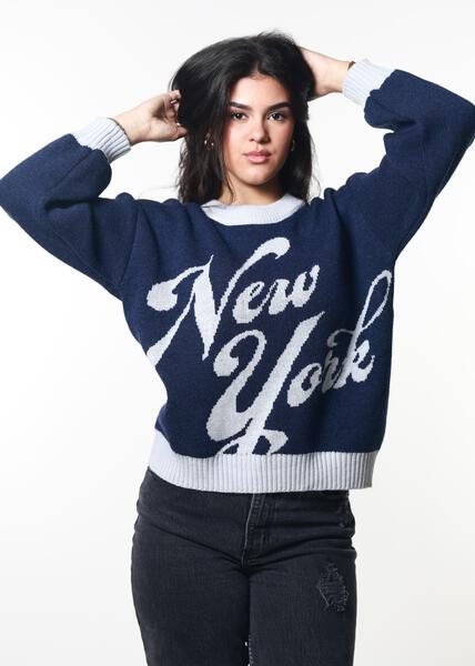 New York Navy Oversized Sweater