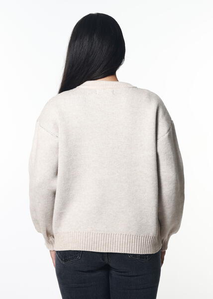 Midwest Oatmeal Oversized Sweater