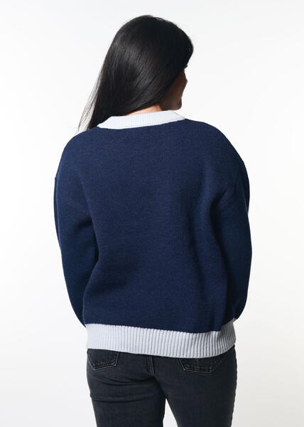 New York Navy Oversized Sweater