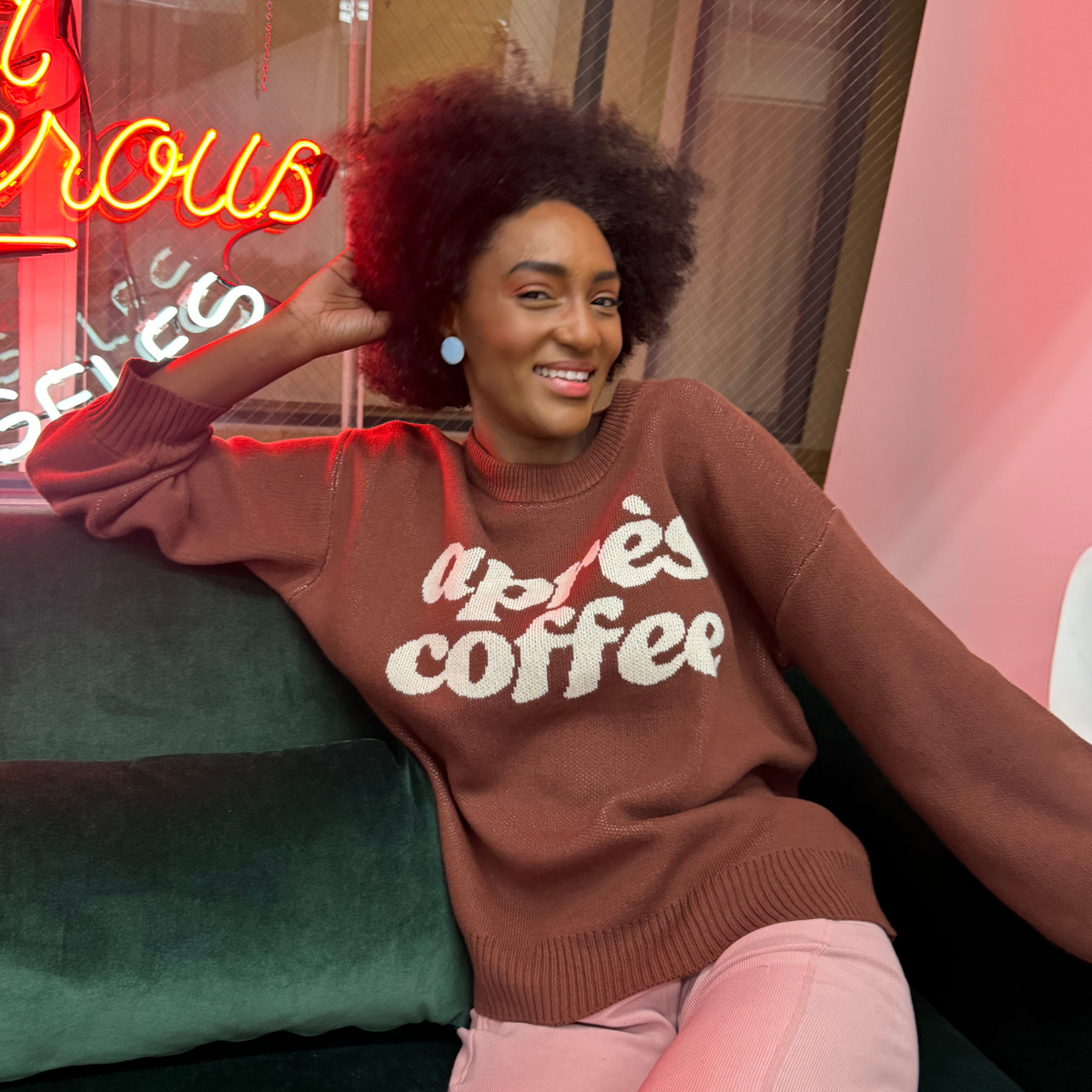 Après Coffee Chocolate Brown Oversized Sweater