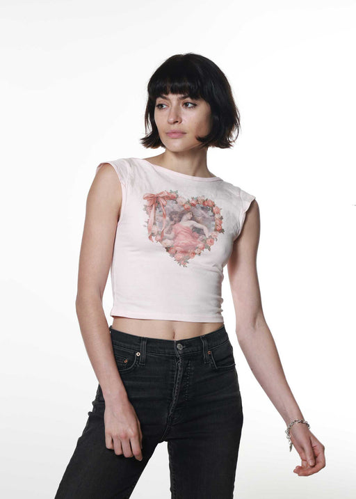 Antiquity Pale Pink Backless Tee