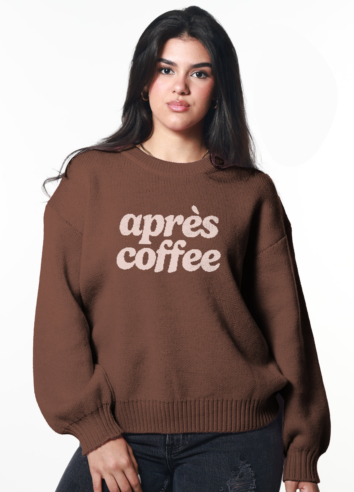 Après Coffee Chocolate Brown Oversized Sweater