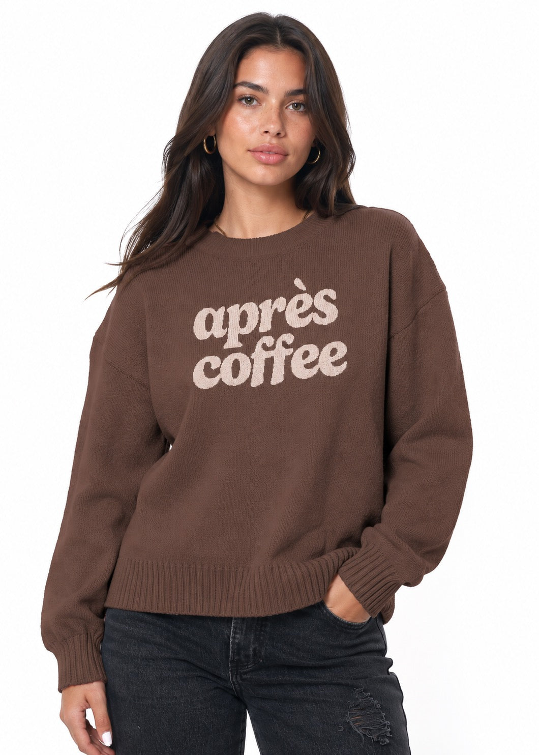 Après Coffee Chocolate Brown Oversized Sweater