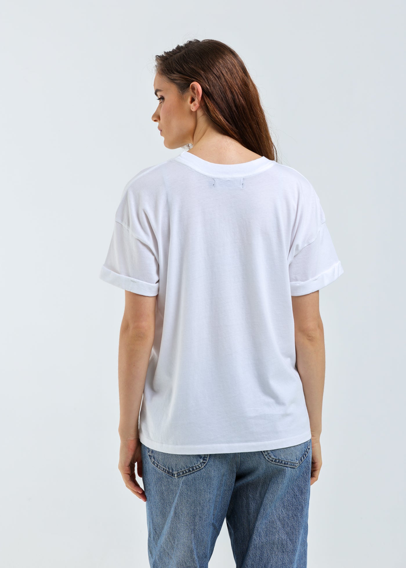 Libra Cosmic Zodiac Vintage White Boyfriend Tee