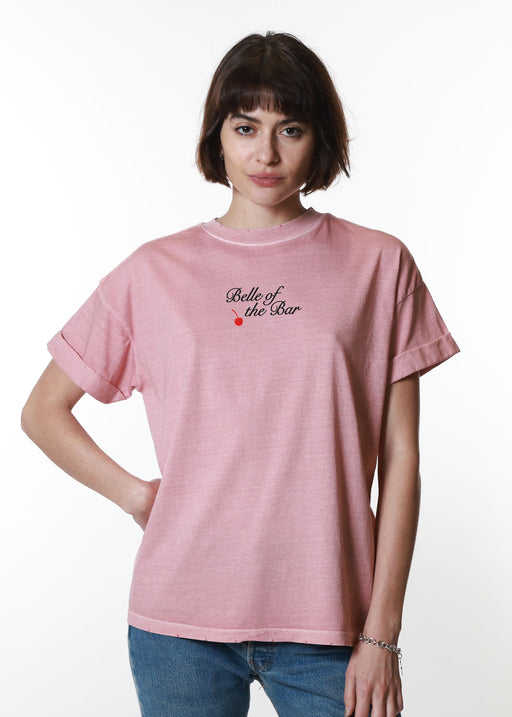 Belle of the Bar Dusty Pink Boyfriend Tee