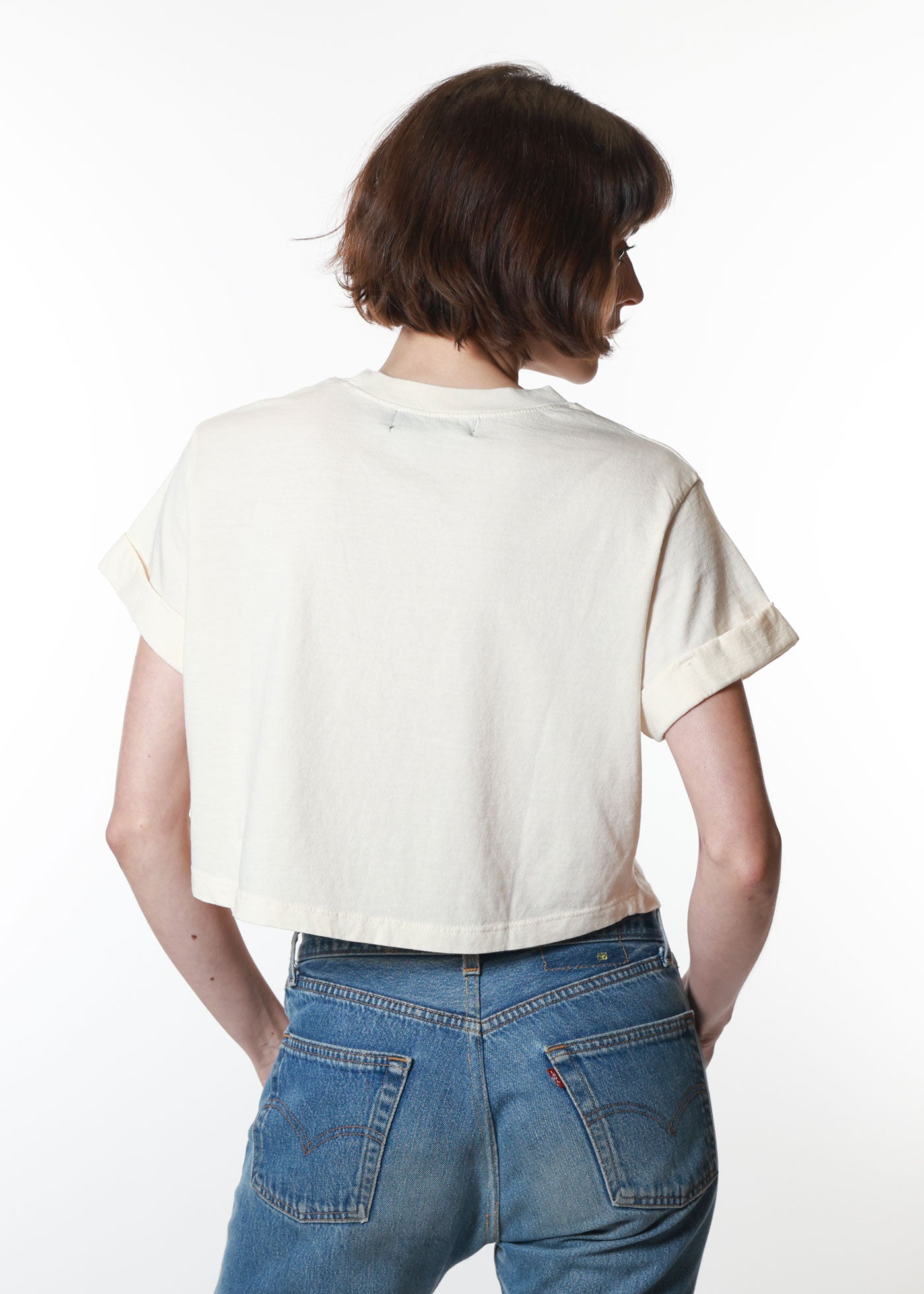 Big Sur Frame Off White Cropped Boyfriend Tee