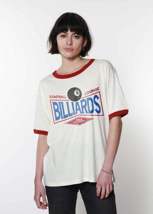Billiards Bone with Red Ringer Tee