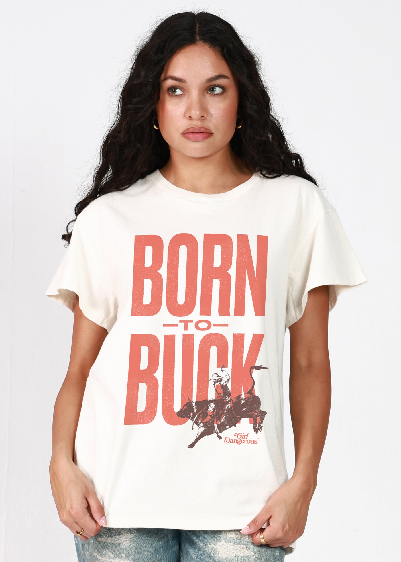 Born to Buck Natural Vintage Tee