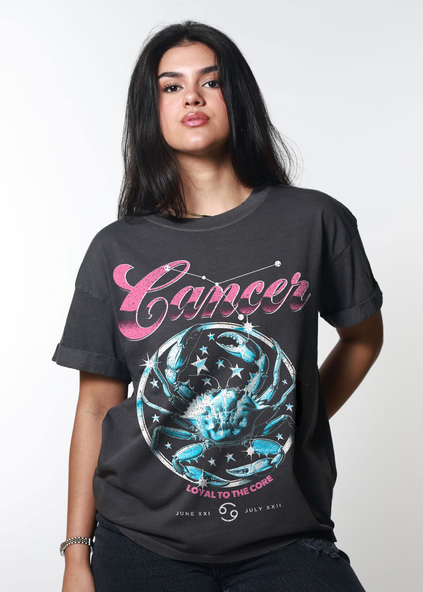 Cancer Reunion Tour Vintage Black Boyfriend Tee