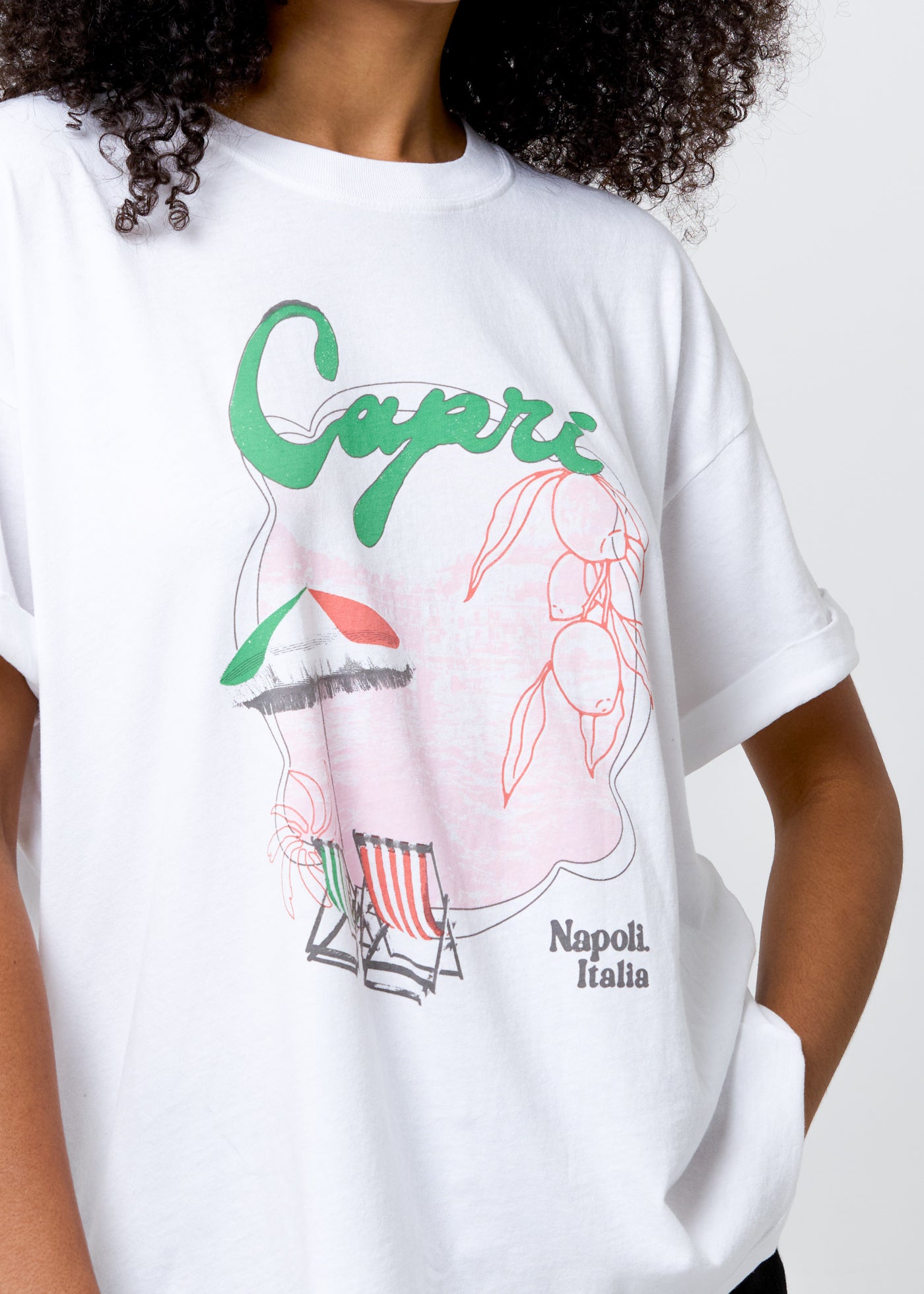 Capri Vintage White Boyfriend Tee