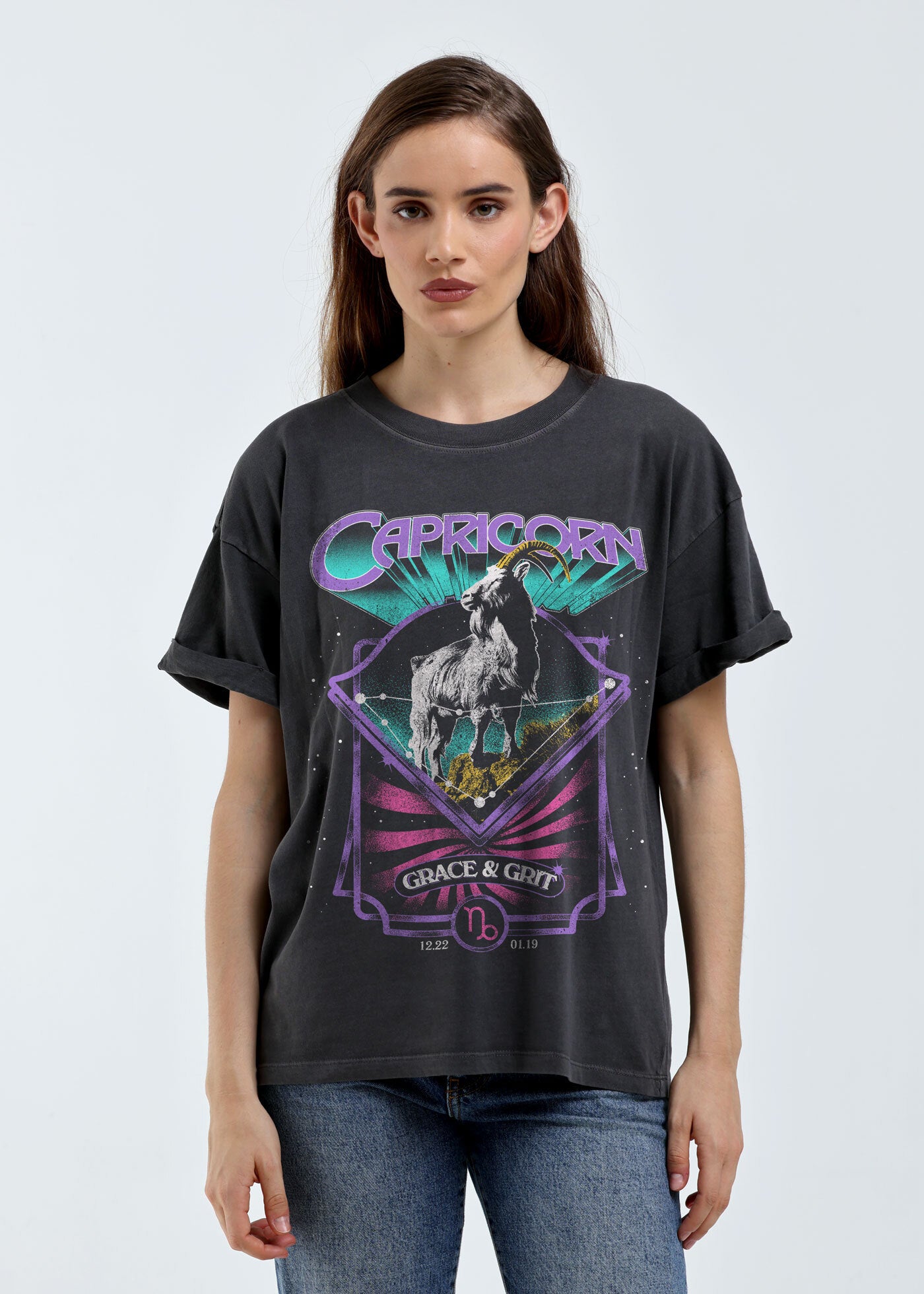Capricorn Zodiac Reunion Tour Vintage Boyfriend Tee