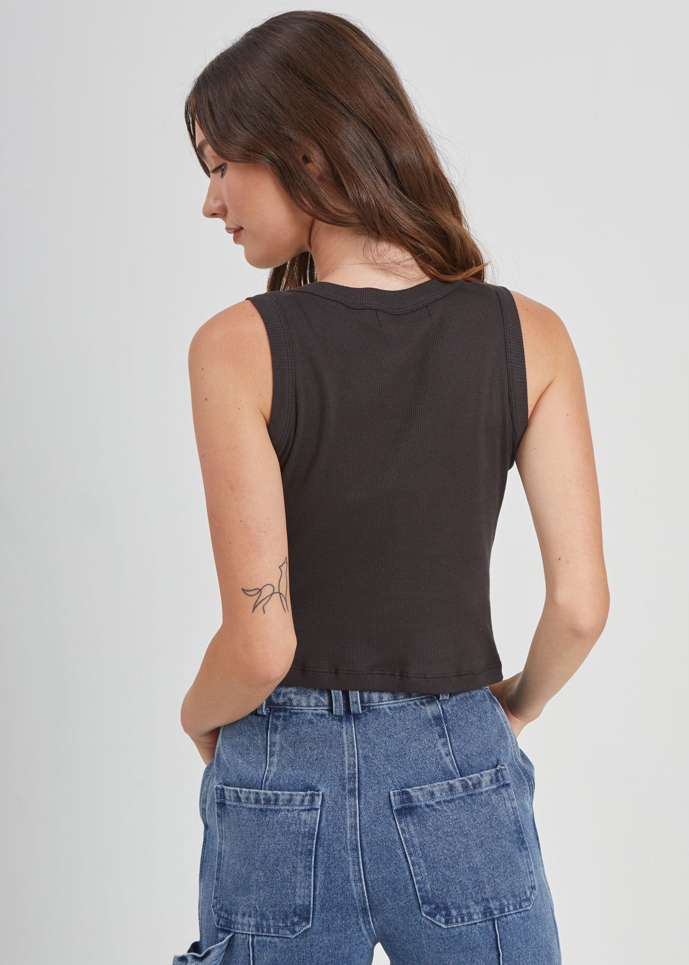 Howdy Honey Black Crop Tank