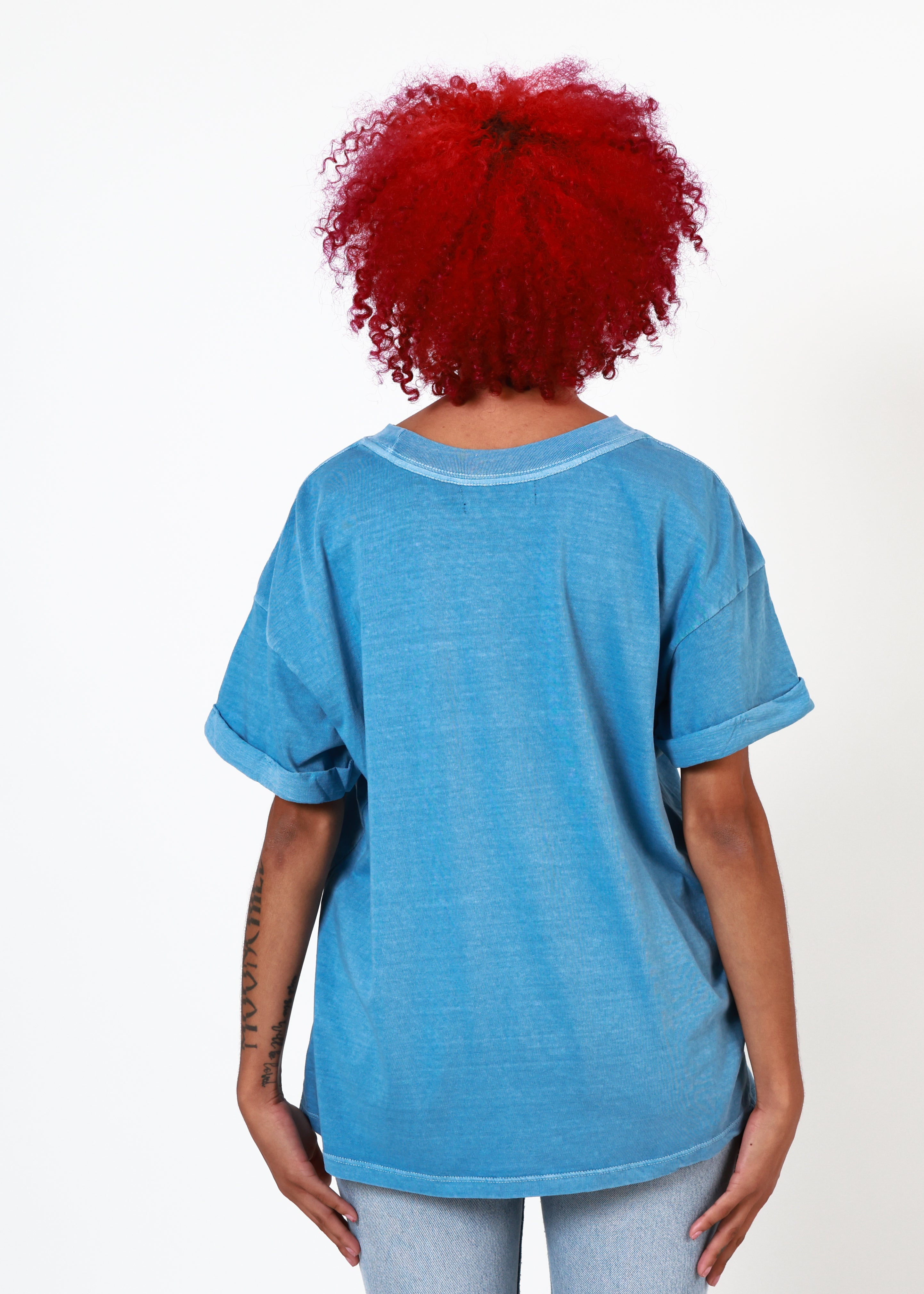 Cowboys Wanted Denim Blue Boyfriend Tee