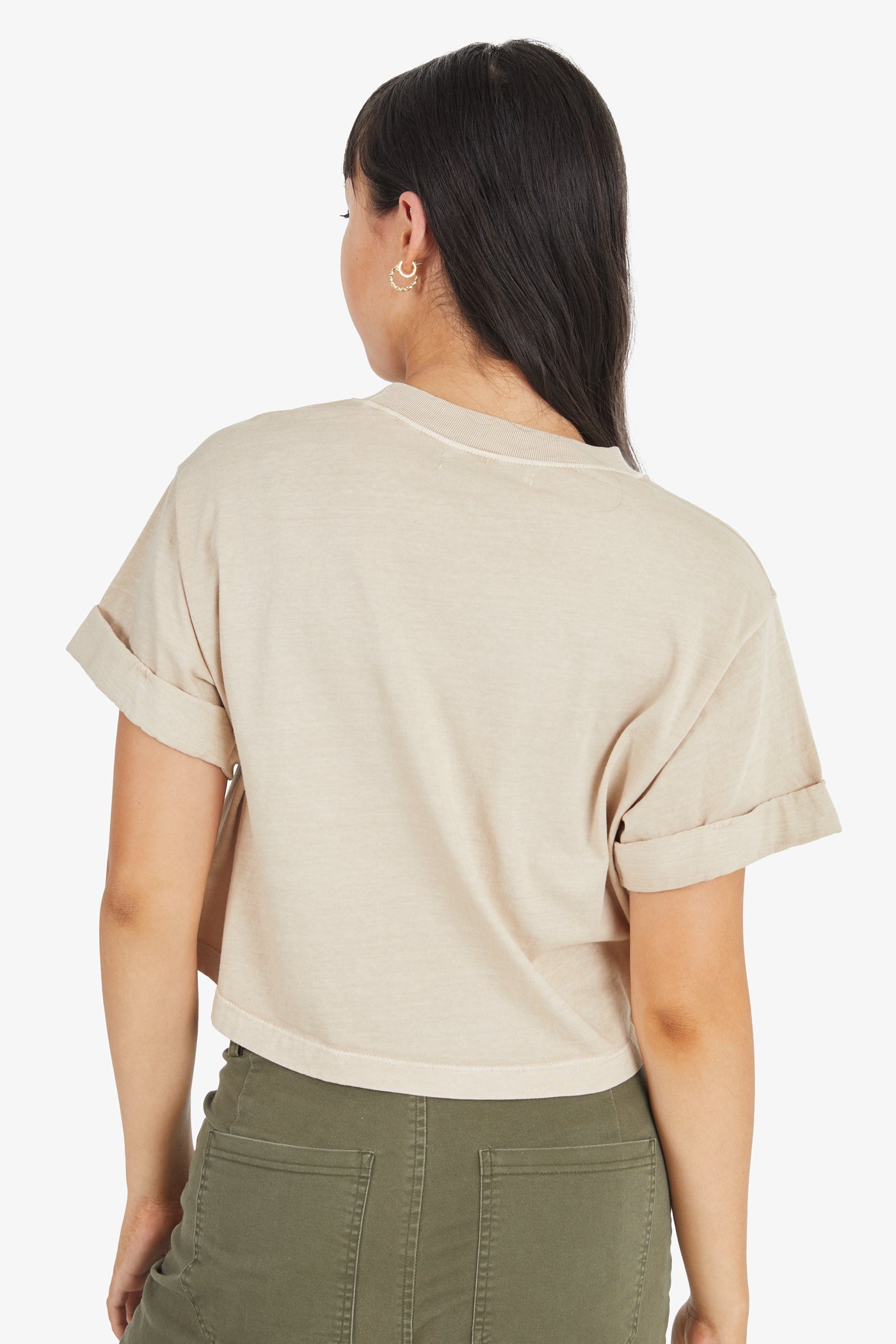 Desert Darlin Sand Cropped Boyfriend Tee
