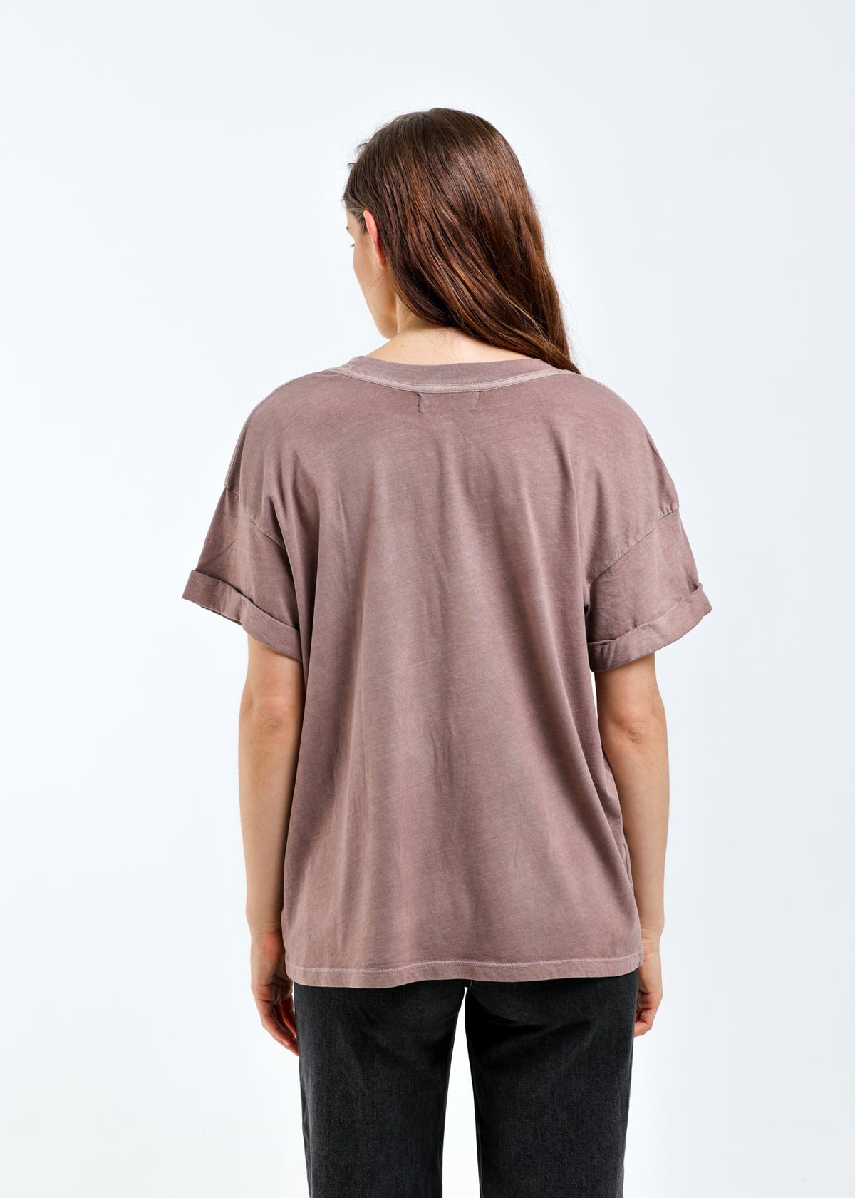 Easy Cowboy Mauve Boyfriend Tee