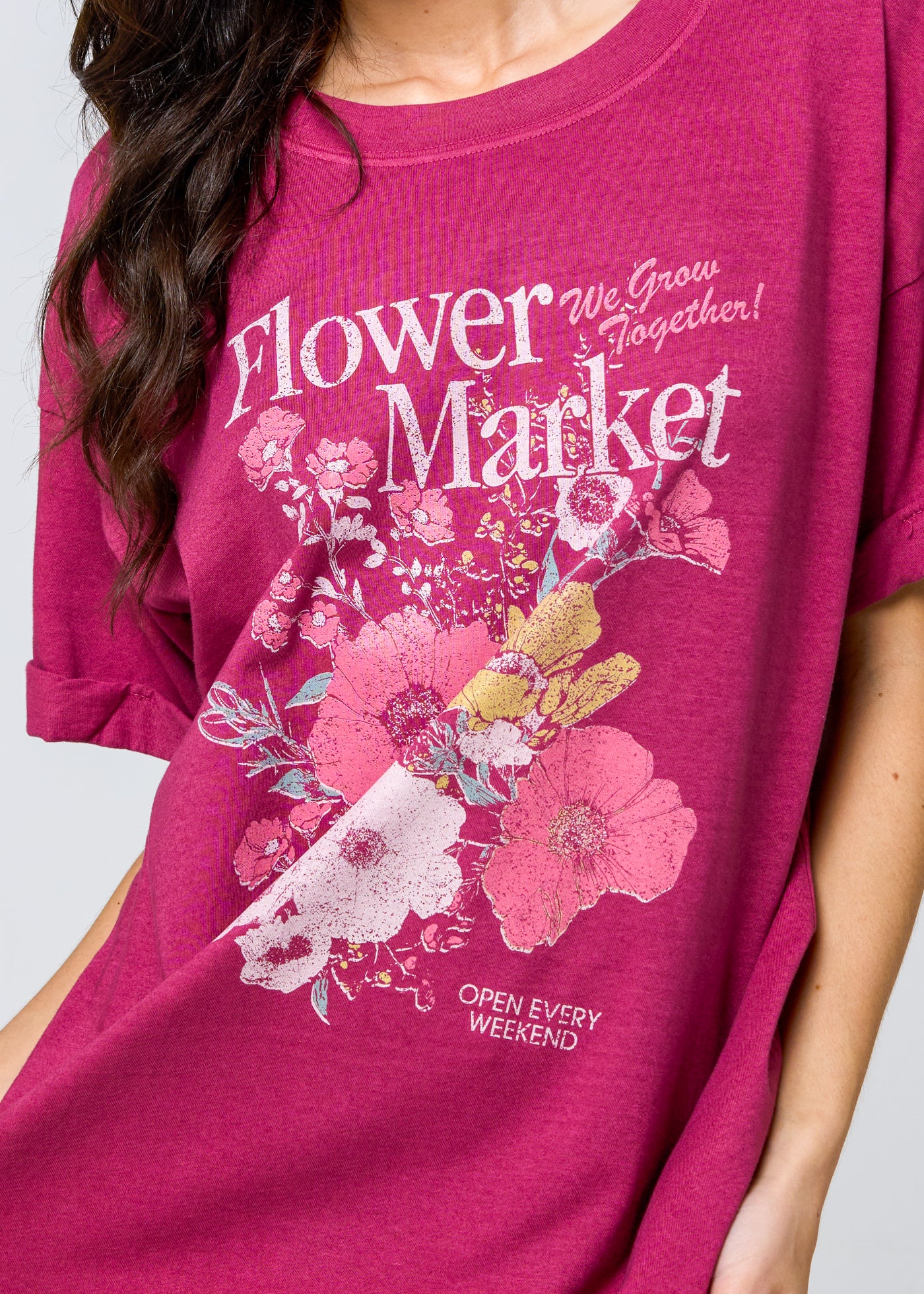 Flower Market Dusty Rose Boyfriend Tee